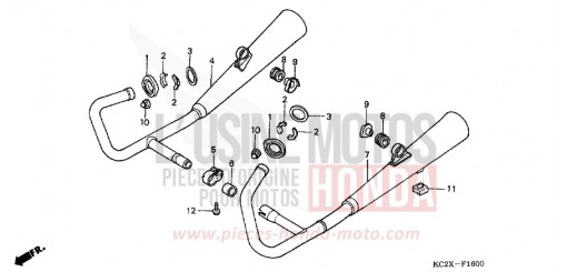 SILENZIATORE DI SCARICO CM125CX di 1999